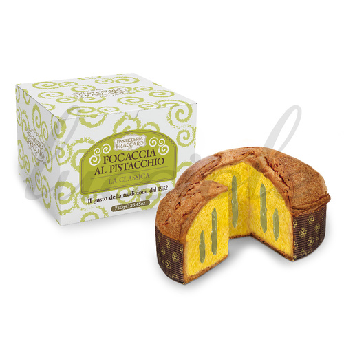 Italian Cake 'Focaccia with Pistachio Cream' from Pasticceria Fraccaro 750g