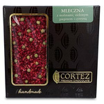Cortez Czekolada Mleczna z Malinami, Zielonym Pieprzem i Cytryną 85g 